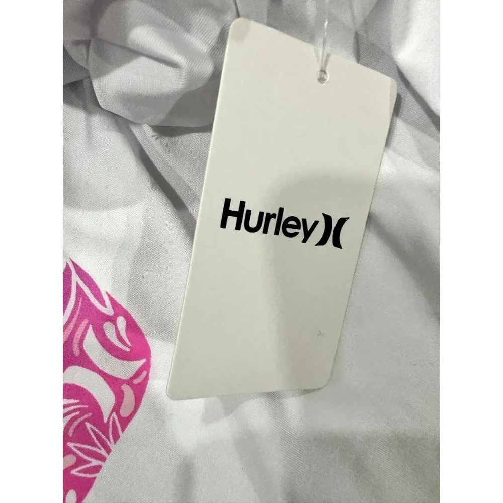 HURLEY Girls White UPF 50+ Shirt LARGE